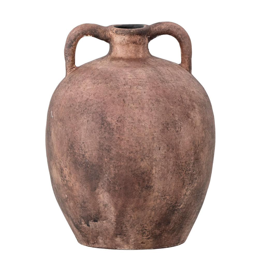 Bloomingville Sajid Deco Vase, Brown, Terracotta - Lund und Larsen