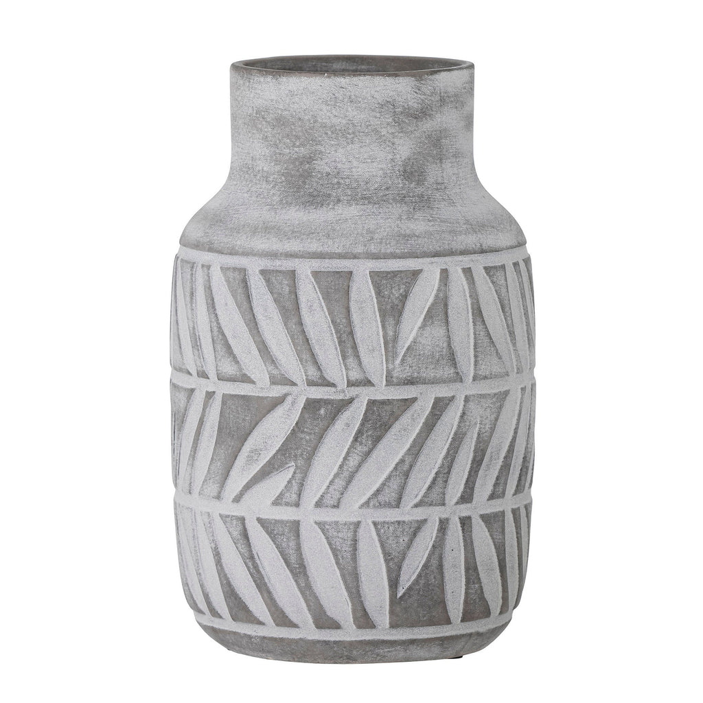 Bloomingville Saku Vase, Grey, Ceramic - Lund und Larsen