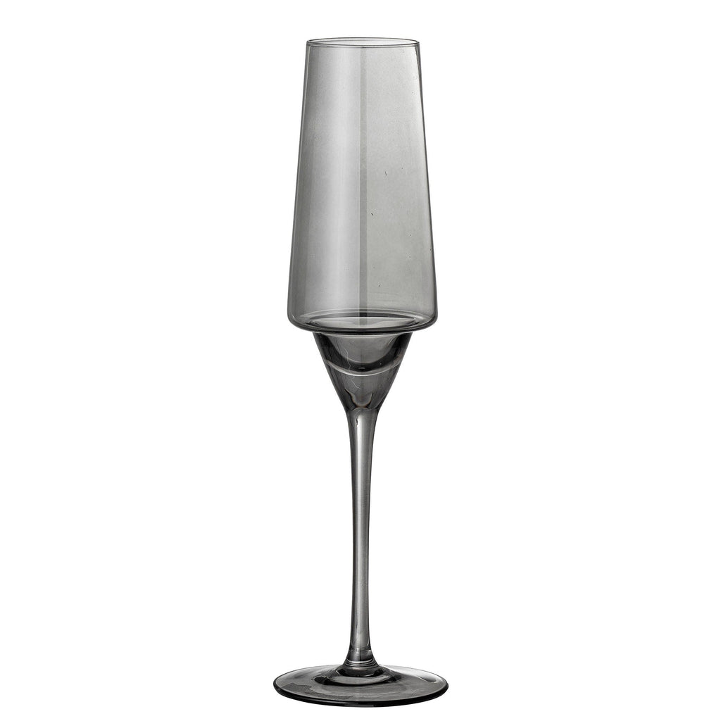 Bloomingville Yvette Champagne Glass, Grey, Glass - Lund und Larsen