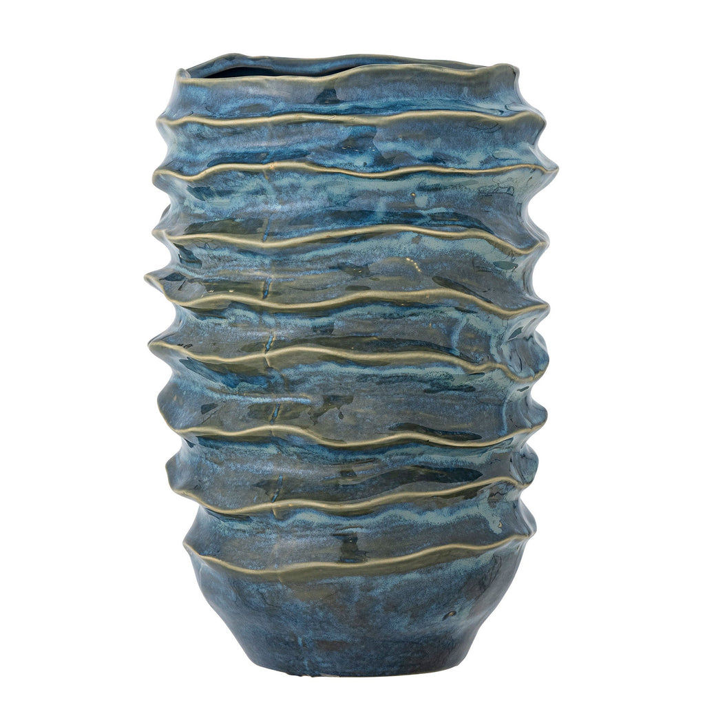 Creative Collection Arturo Vase, Blue, Stoneware - Lund und Larsen