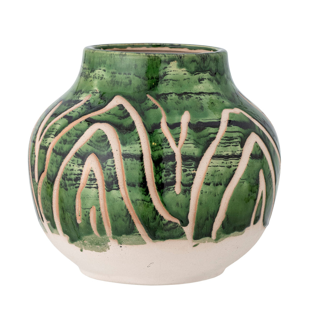 Creative Collection Eliya Vase, Green, Stoneware - Lund und Larsen