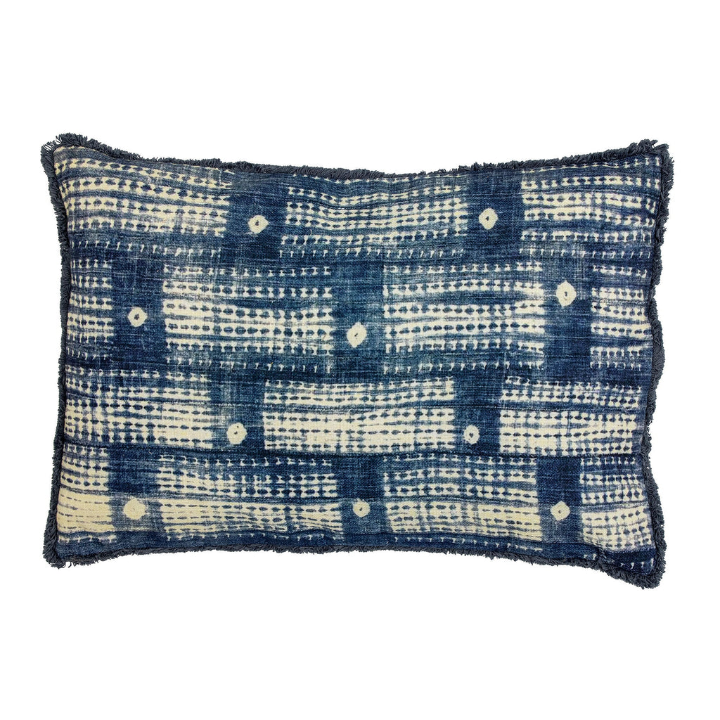 Creative Collection Fillippa Cushion, Blue, Cotton - Lund und Larsen