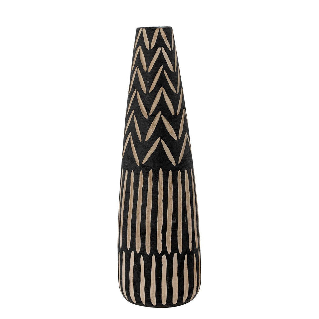 Creative Collection Noami Deco Vase, Black, Paulownia - Lund und Larsen
