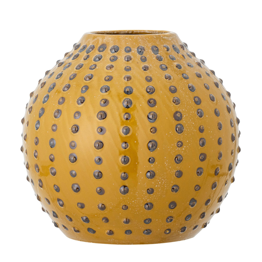 Creative Collection Toofan Vase, Yellow, Stoneware - Lund und Larsen