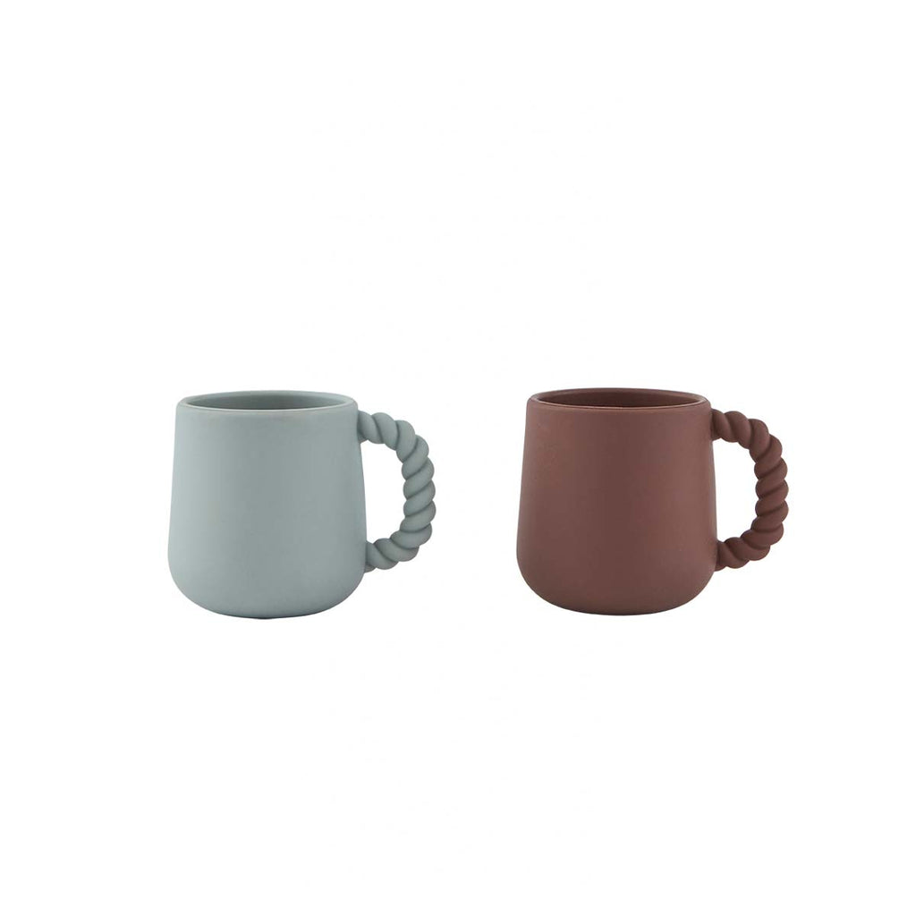OYOY MINI Mellow Cup - Pack of 2 - Choko / Pale Mint - Lund und Larsen