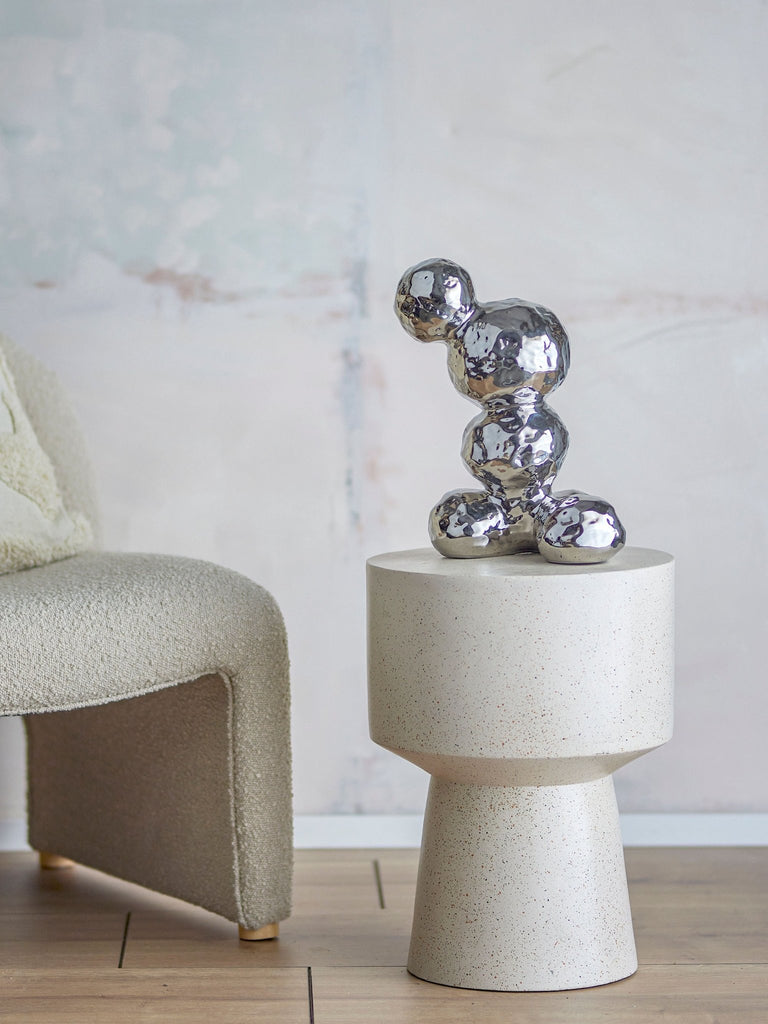 Bloomingville Bobby Deko, Silber, Steingut - ST Handel GmbH Abteilung Lund & Larsen