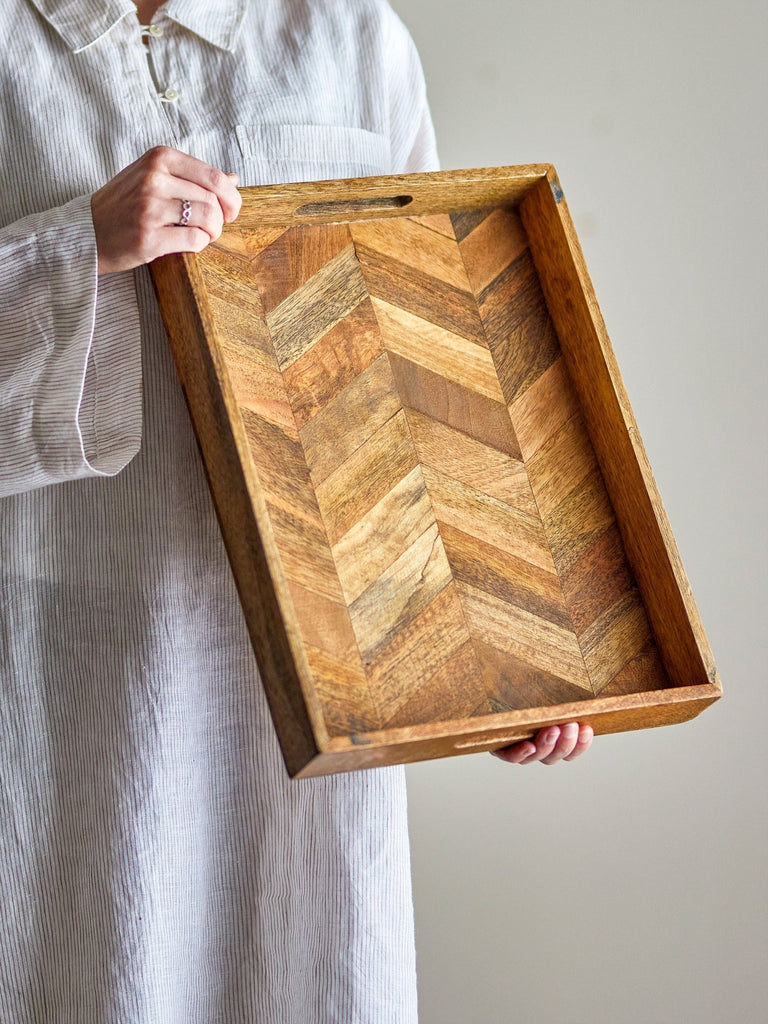 Bloomingville Katalyn Serviertablett, Natur, FSC 100%® Mango - ST Handel GmbH Abteilung Lund & Larsen