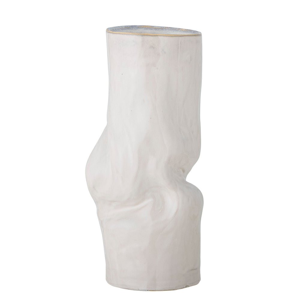 Bloomingville Araba Vase, White, Stoneware - Lund und Larsen