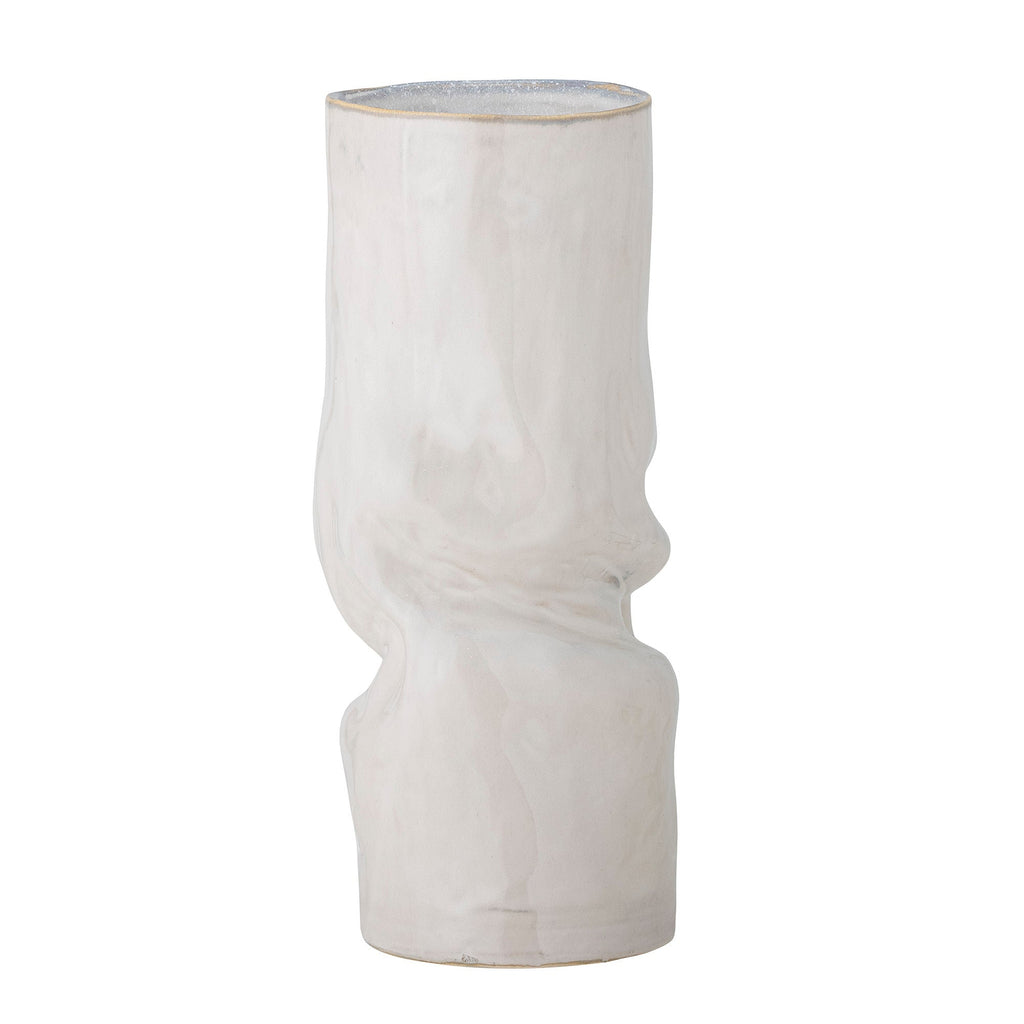 Bloomingville Araba Vase, White, Stoneware - Lund und Larsen