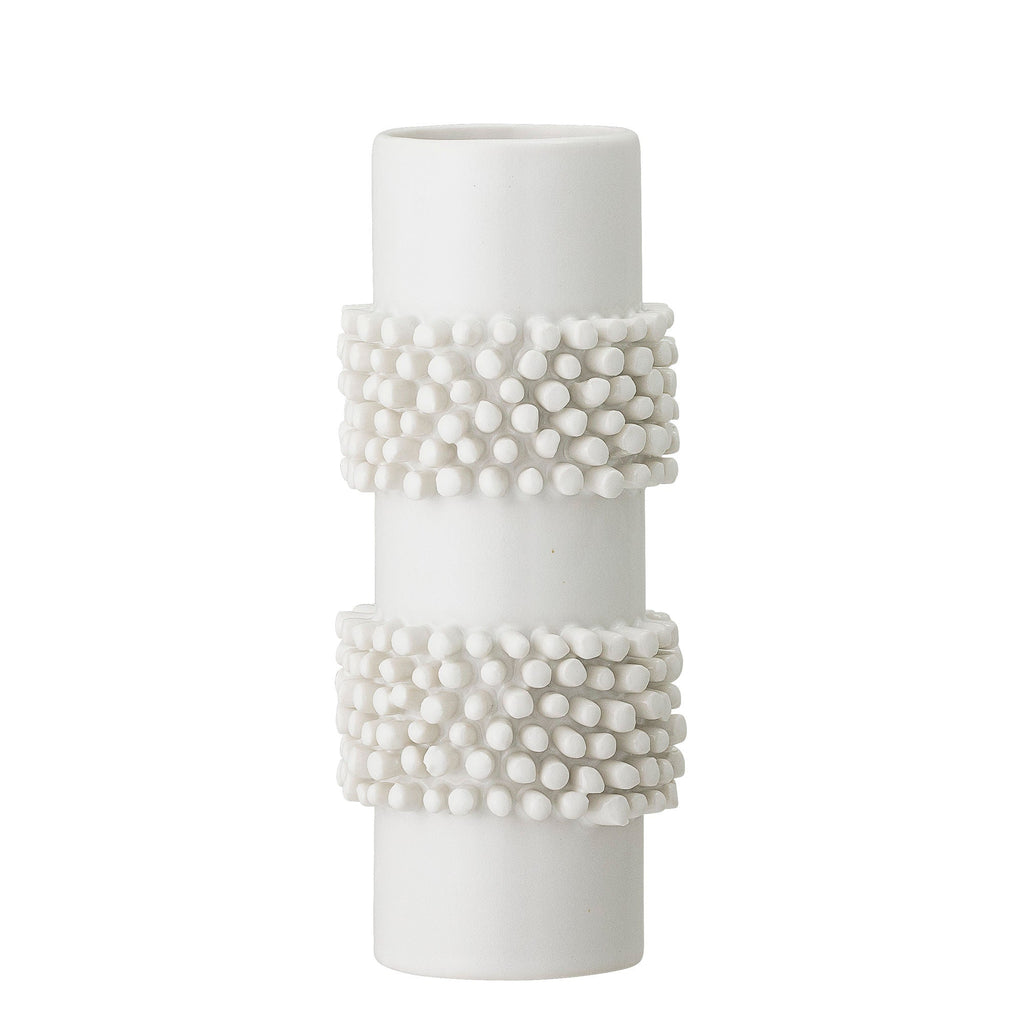 Bloomingville Barrit Vase, White, Stoneware - Lund und Larsen