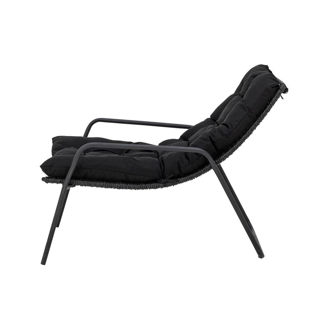 Bloomingville Boel Deck Chair, Black, Metal - Lund und Larsen