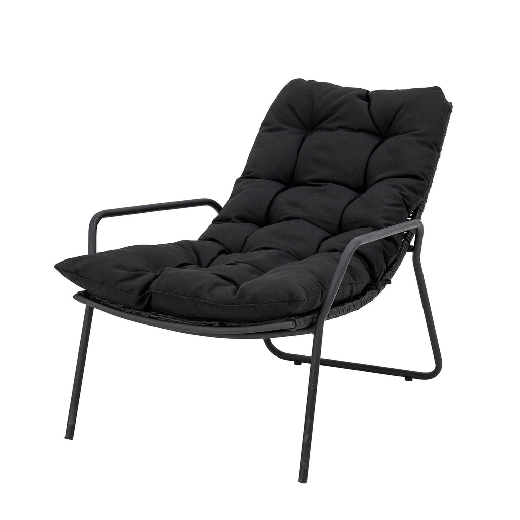 Bloomingville Boel Deck Chair, Black, Metal - Lund und Larsen