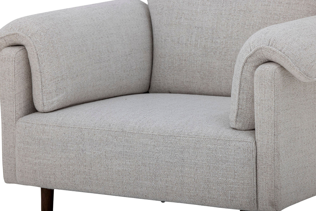 Bloomingville Chesham Lounge Chair, White, Polyester - Lund und Larsen