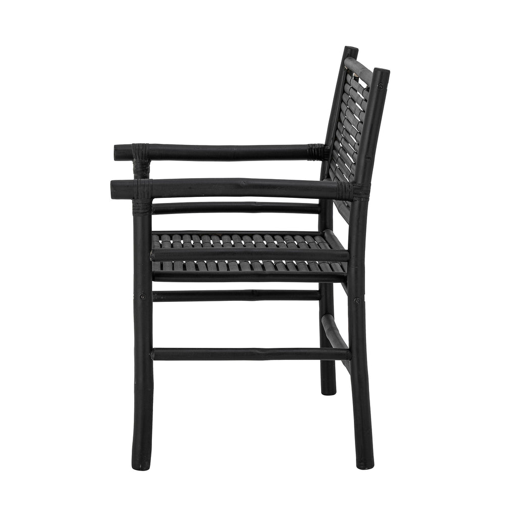 Bloomingville Coen Lounge Chair, Black, Bamboo - Lund und Larsen