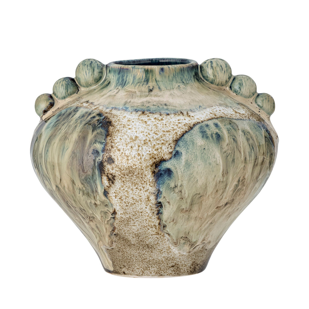 Bloomingville Cophia Vase, Blue, Stoneware - Lund und Larsen