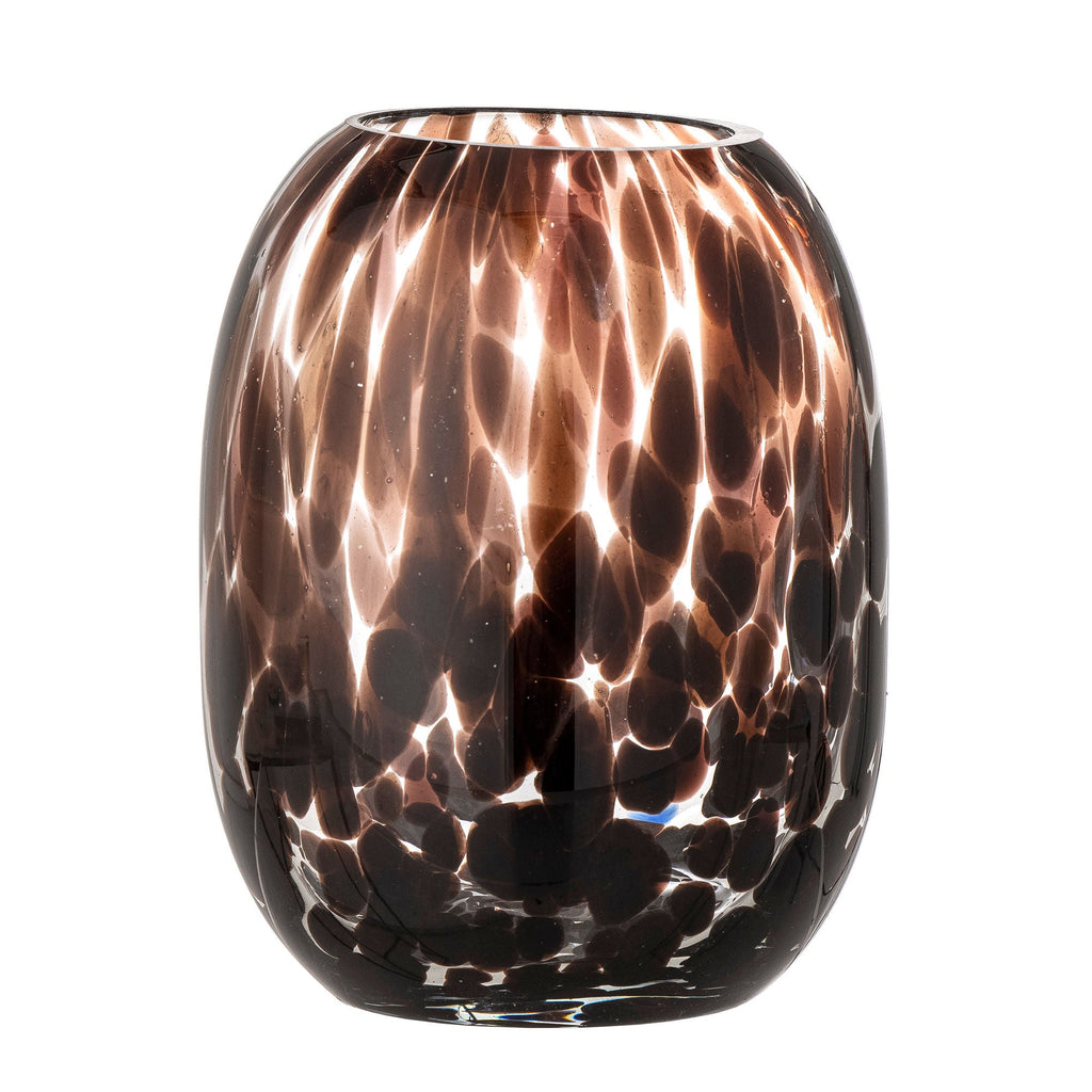 Bloomingville Crister Vase, Brown, Glass - Lund und Larsen