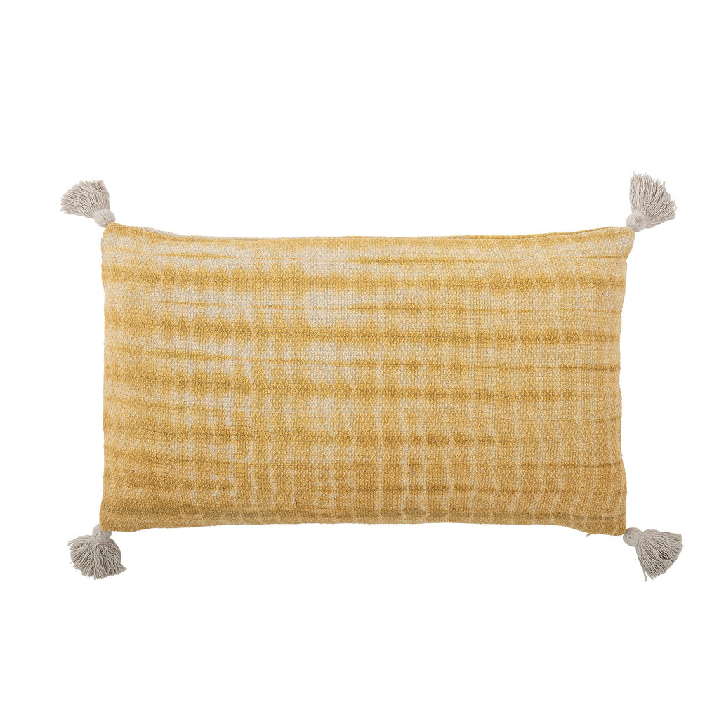 Bloomingville Decia Cushion, Yellow, Recycled Cotton - Lund und Larsen