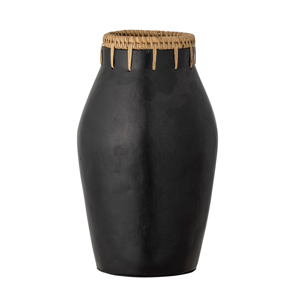 Bloomingville Dixon Deco Vase, Black, Terracotta - Lund und Larsen