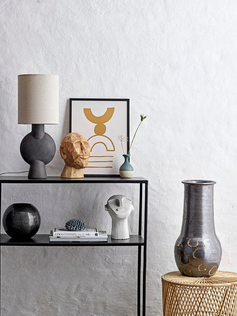 Bloomingville Gorm Deco Vase, Black, Terracotta - Lund und Larsen