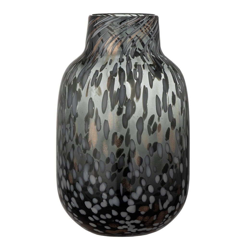 Bloomingville Gwan Vase, Grey, Glass - Lund und Larsen