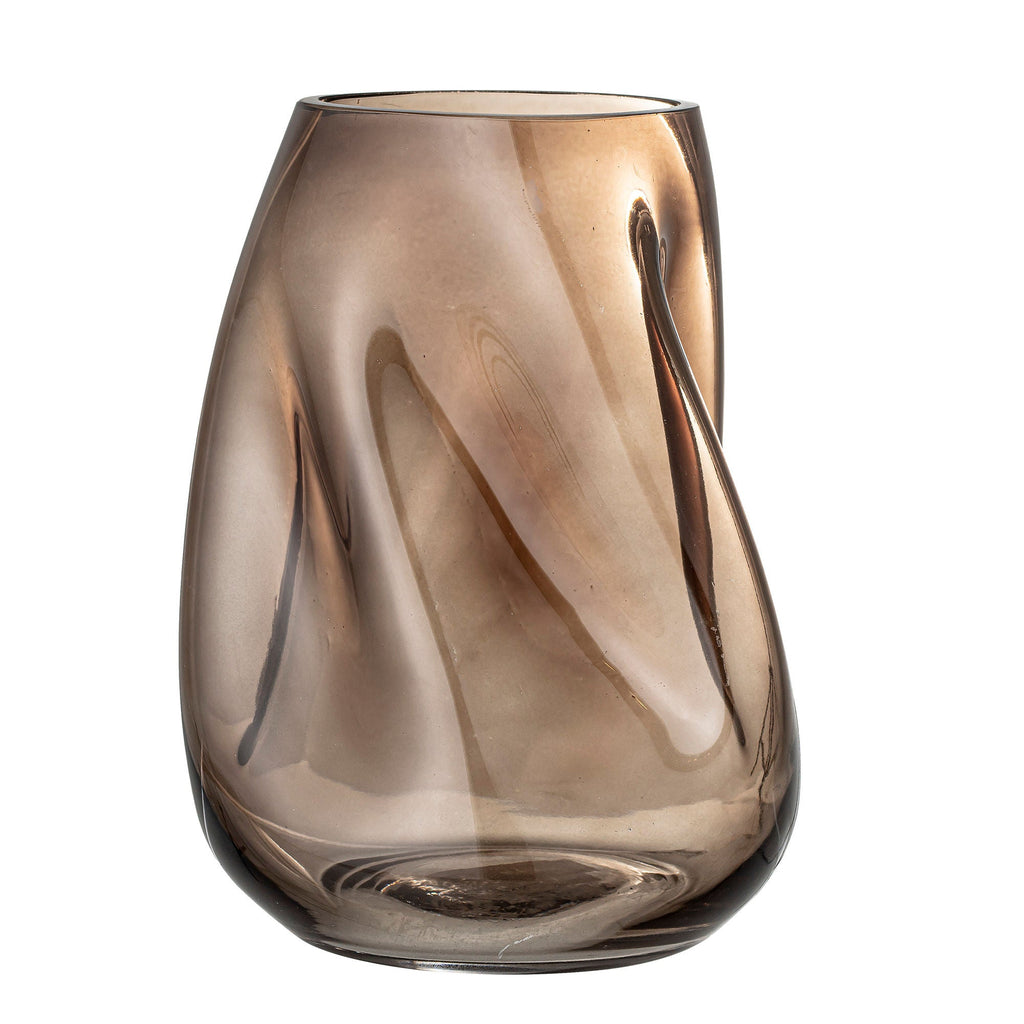 Bloomingville Ingolf Vase, Brown, Glass - Lund und Larsen