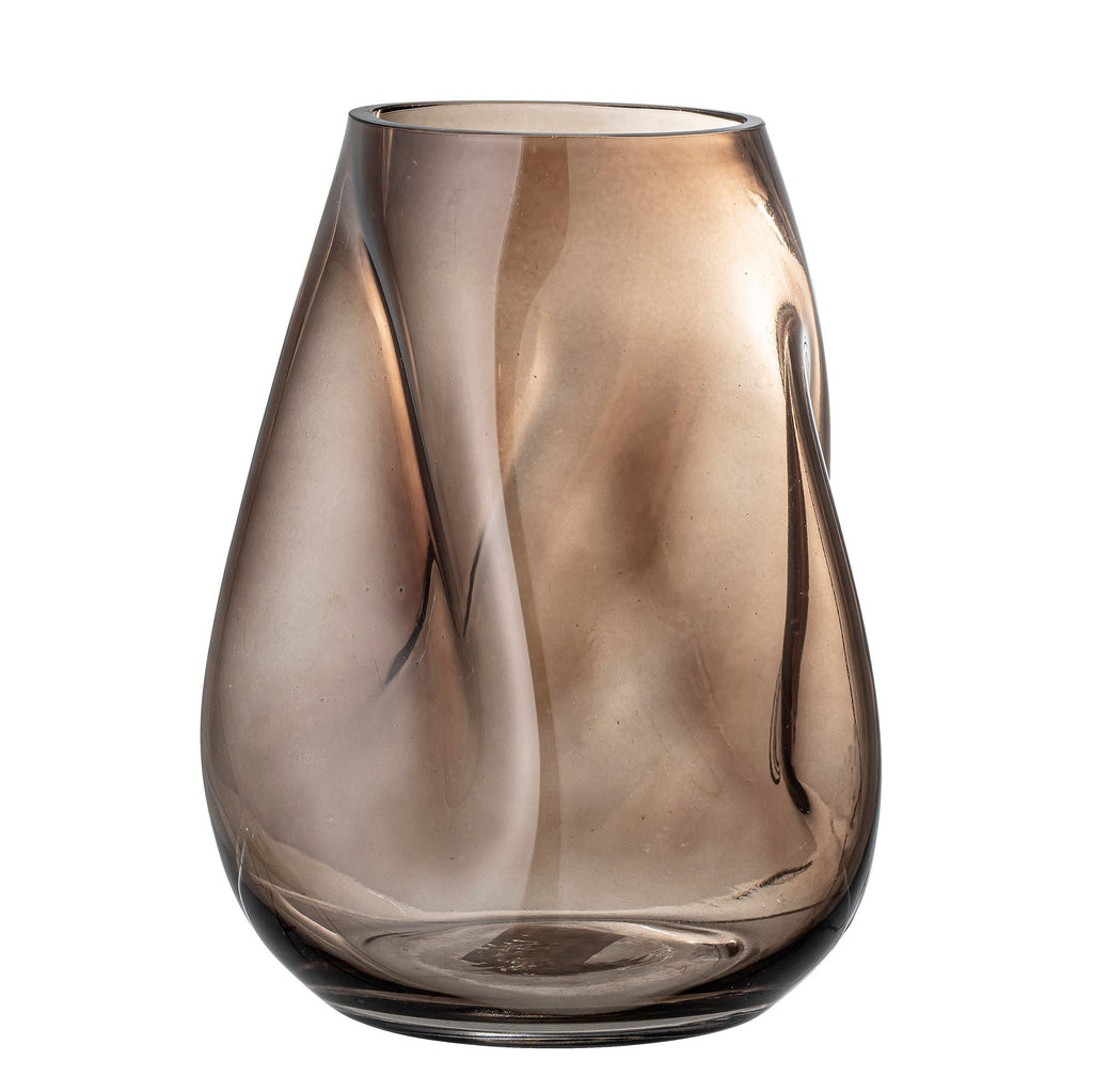 Bloomingville Ingolf Vase, Brown, Glass - Lund und Larsen