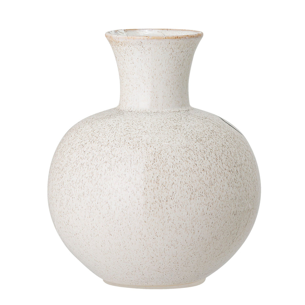 Bloomingville Irini Vase, White, Stoneware - Lund und Larsen