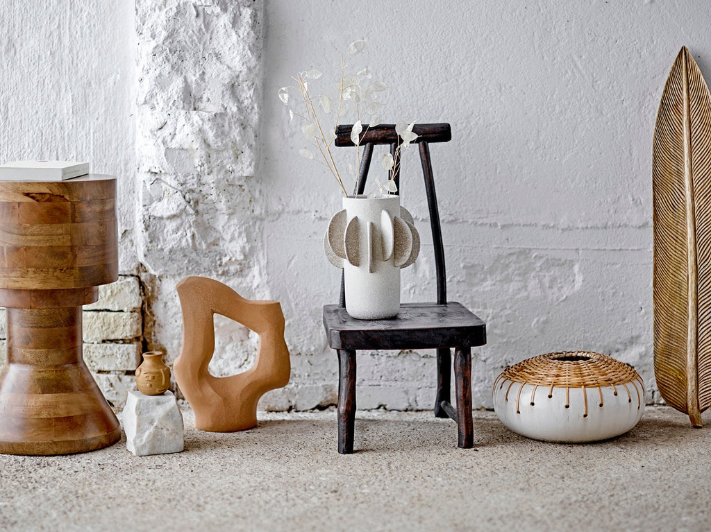 Bloomingville Kang Deco Vase, White, Ceramic - Lund und Larsen
