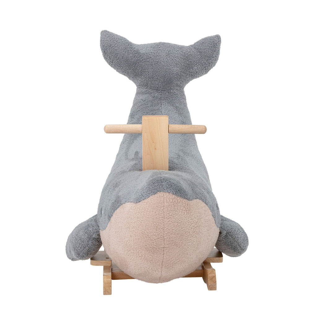 Bloomingville MINI Moby Rocking Toy, Whale, Blue, Polyester - Lund und Larsen