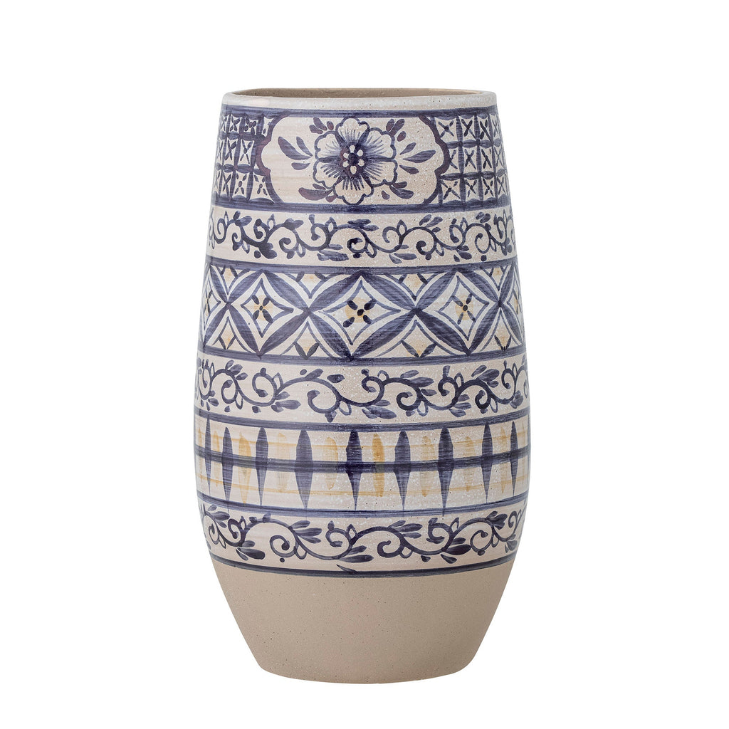 Bloomingville Nadya Vase, Blue, Stoneware - Lund und Larsen