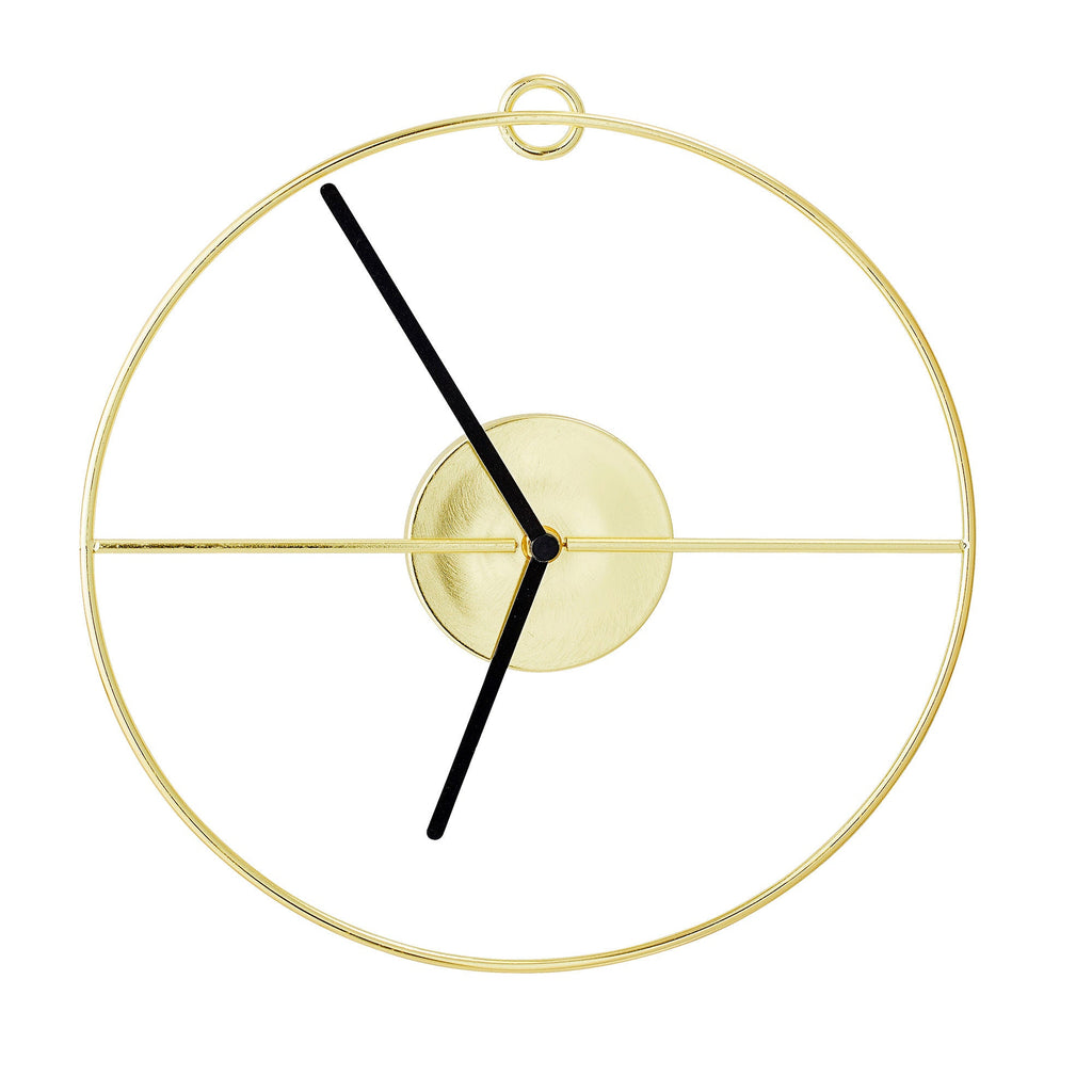Bloomingville Selin Wall Clock, Gold, Metal - Lund und Larsen