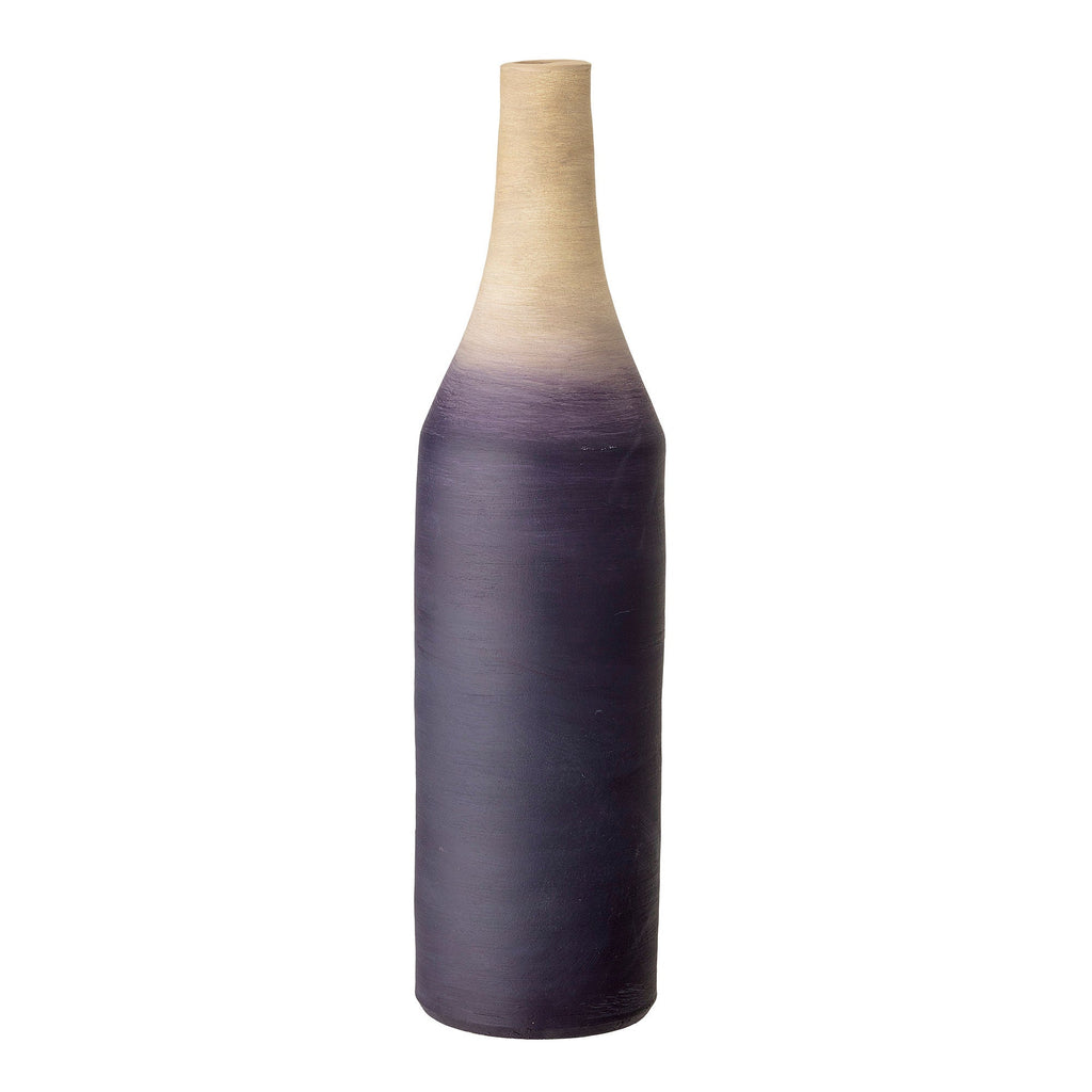 Bloomingville Serok Deco Vase, Purple, Terracotta - Lund und Larsen