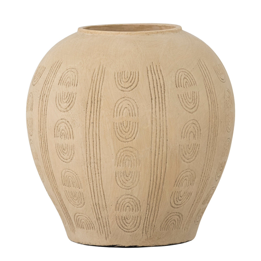 Bloomingville Taym Deco Vase, Nature, Terracotta - Lund und Larsen