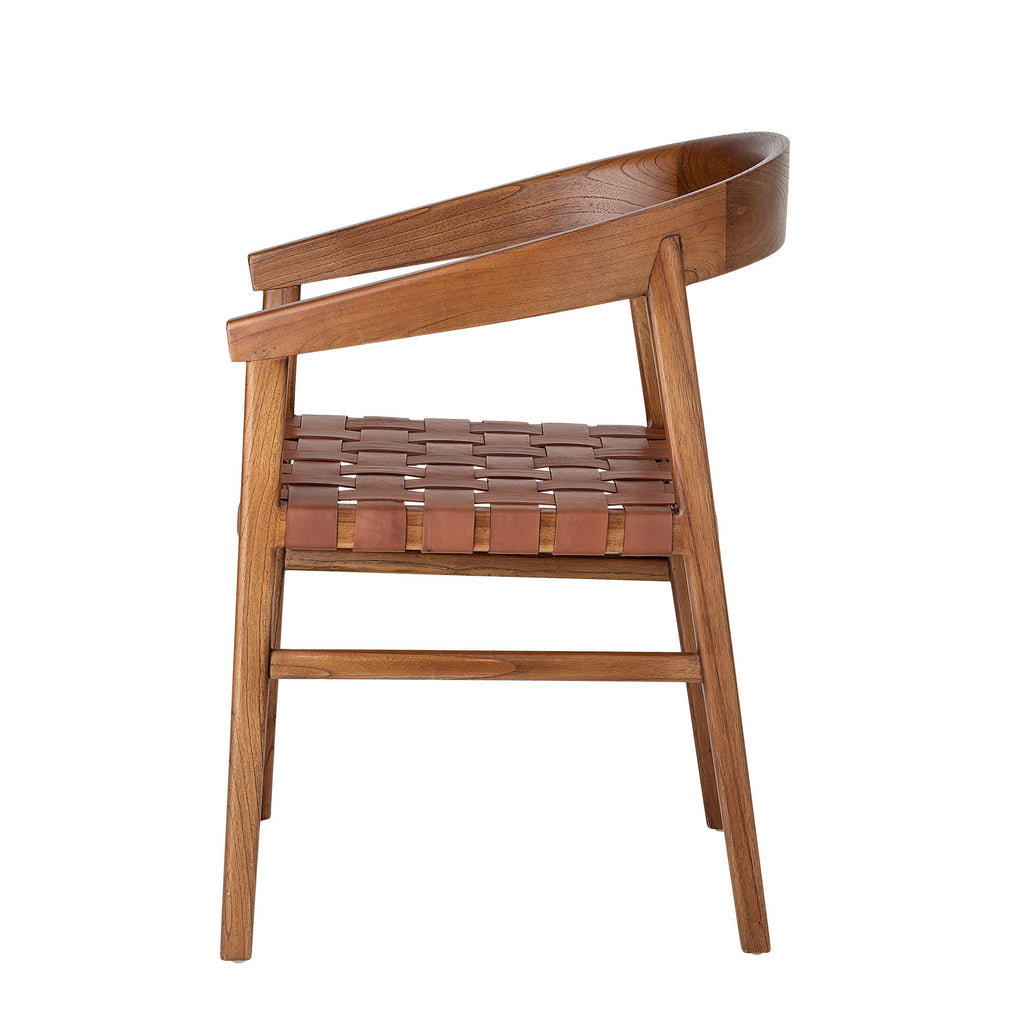Bloomingville Vitus Dining Chair, Brown, Leather - Lund und Larsen