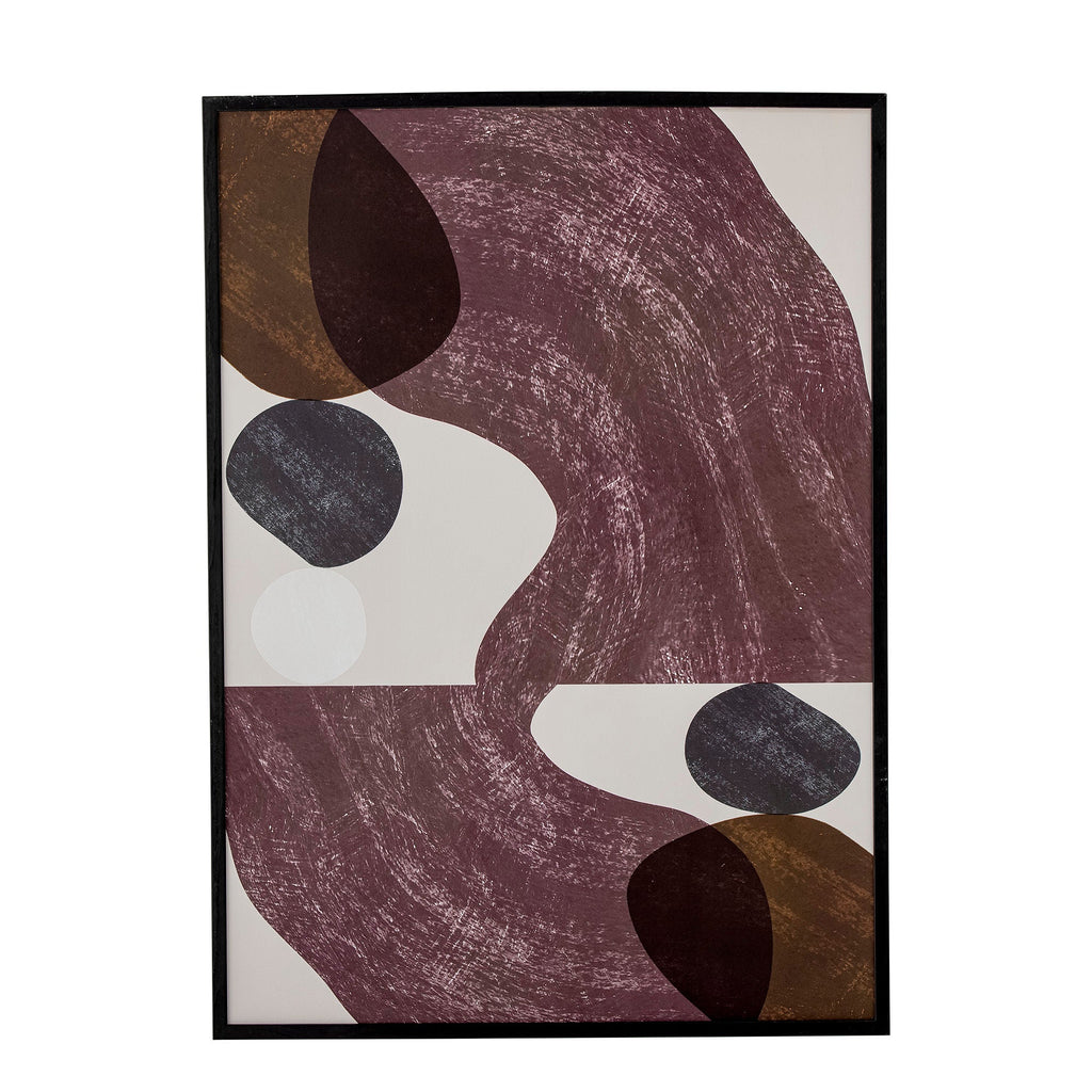 Bloomingville Yoselin Illustration w/ Frame, Black, Pine - Lund und Larsen