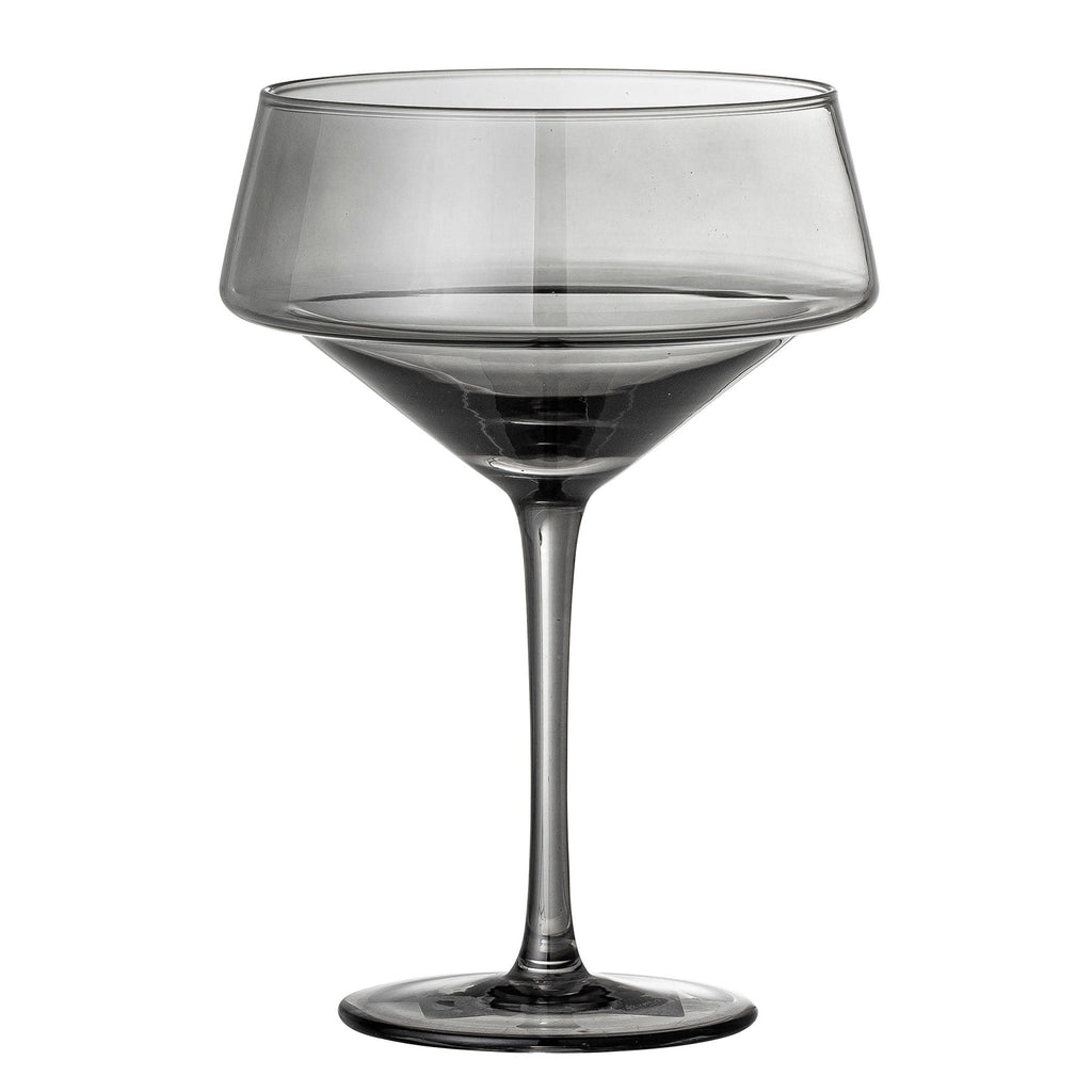 Bloomingville Yvette Cocktail Glass, Grey, Glass - Lund und Larsen