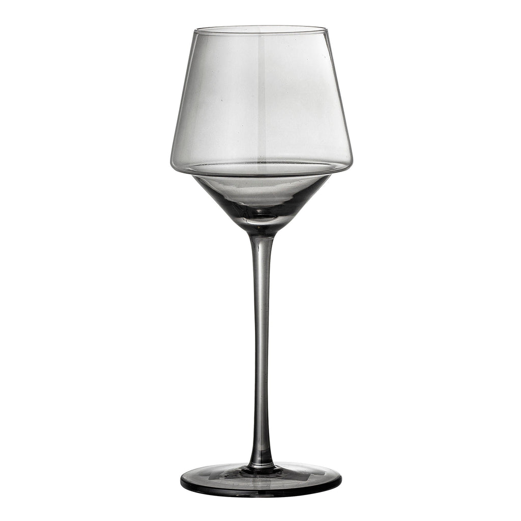 Bloomingville Yvette Wine Glass, Grey, Glass - Lund und Larsen
