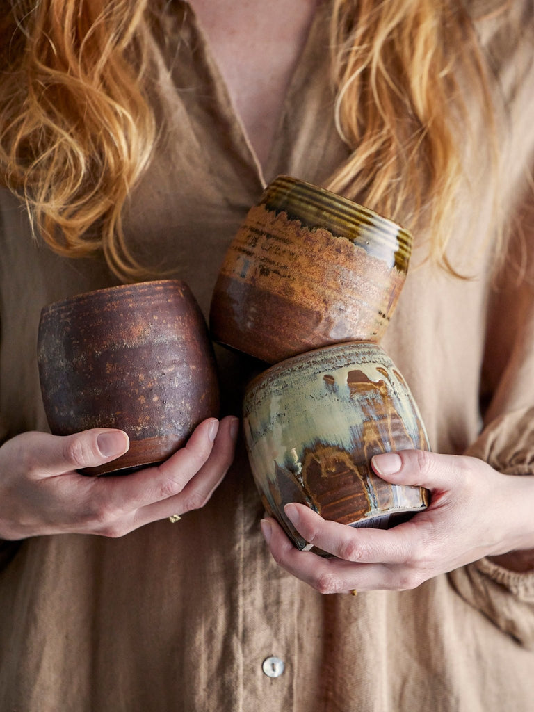 Creative Collection Dahlia Mug, Brown, Stoneware - Lund und Larsen