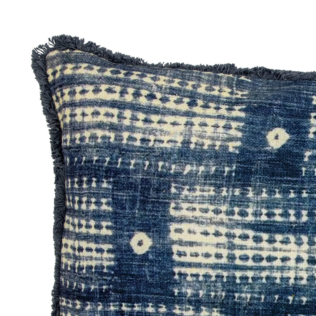 Creative Collection Fillippa Cushion, Blue, Cotton - Lund und Larsen