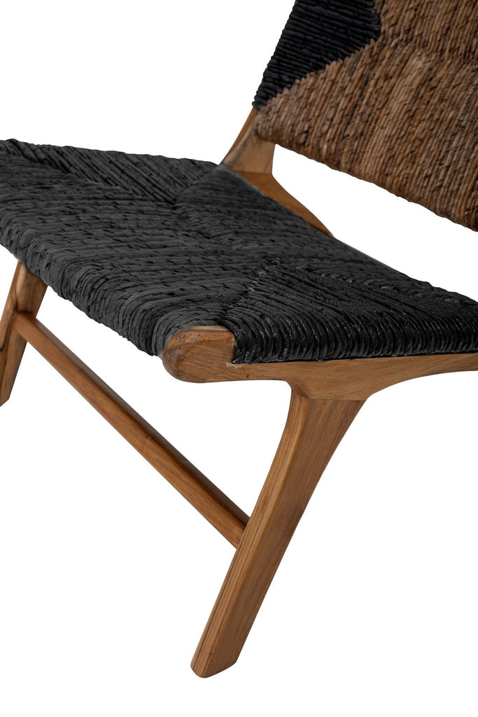 Creative Collection Grant Lounge Chair, Black, Teak - Lund und Larsen