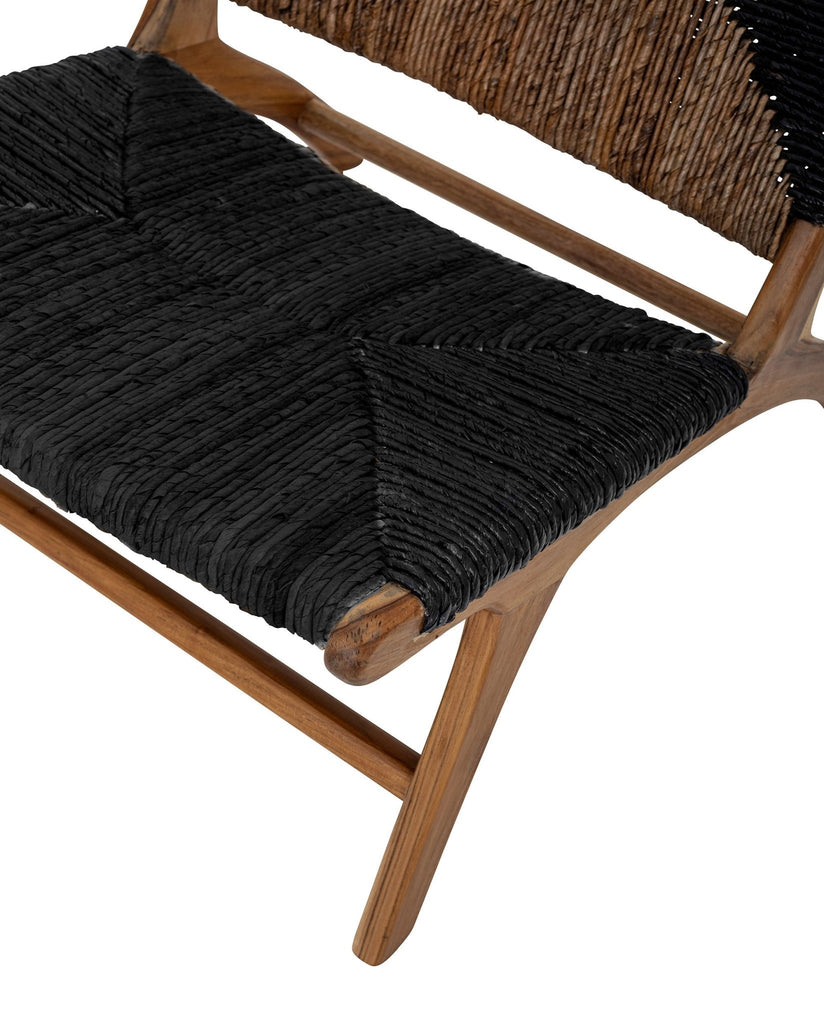 Creative Collection Grant Lounge Chair, Black, Teak - Lund und Larsen