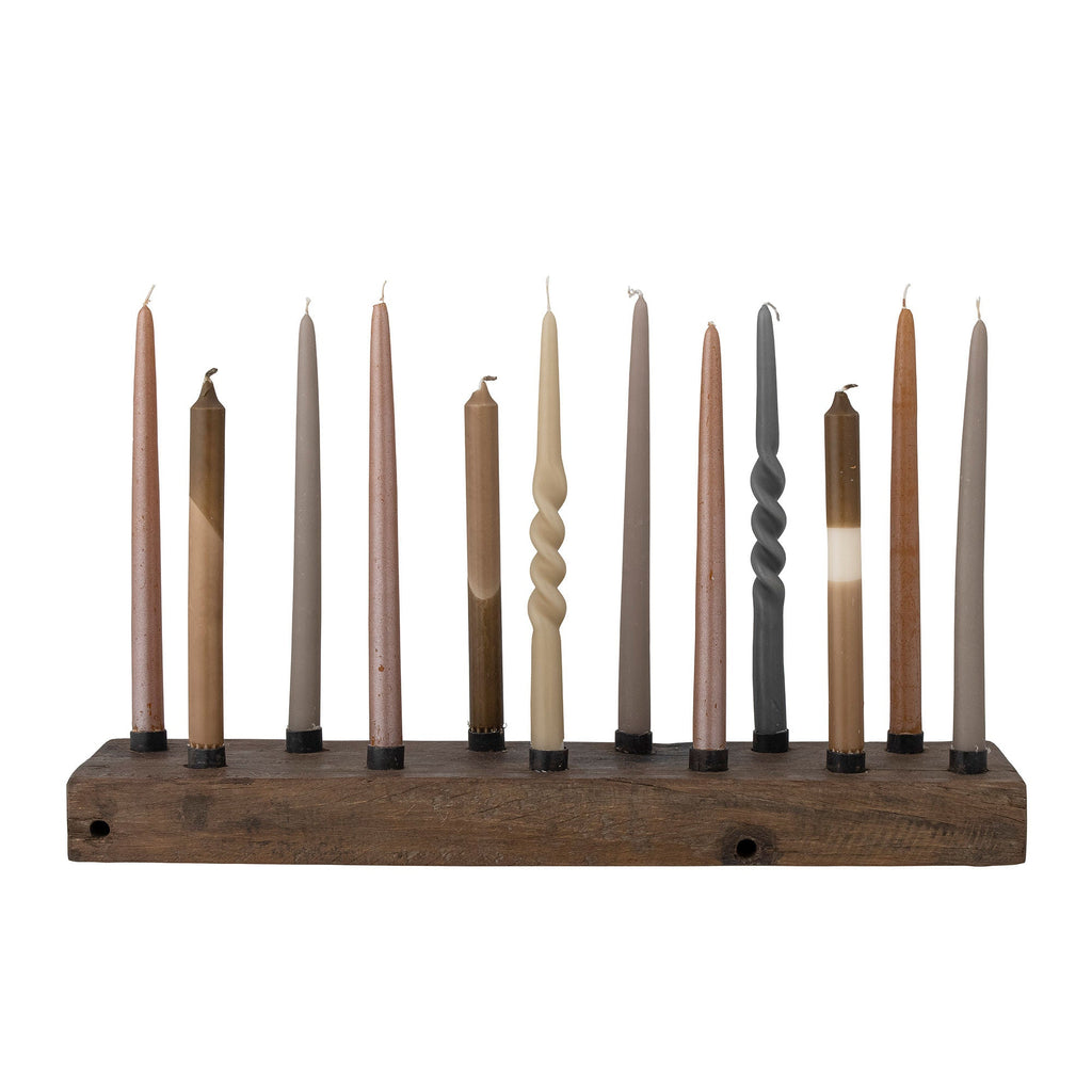 Creative Collection Hannamai Candle Holder, Brown, Reclaimed Wood - Lund und Larsen