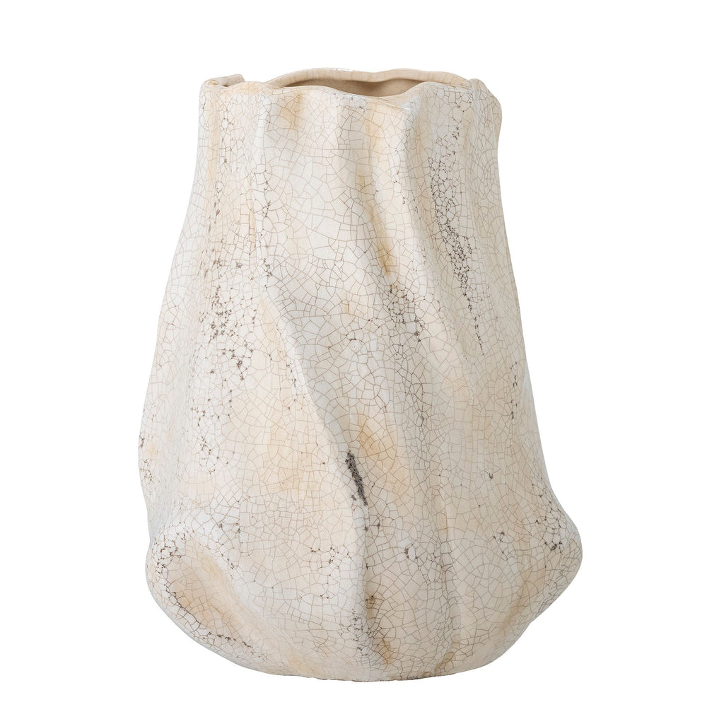 Creative Collection Kajsa Deco Vase, Nature, Stoneware - Lund und Larsen