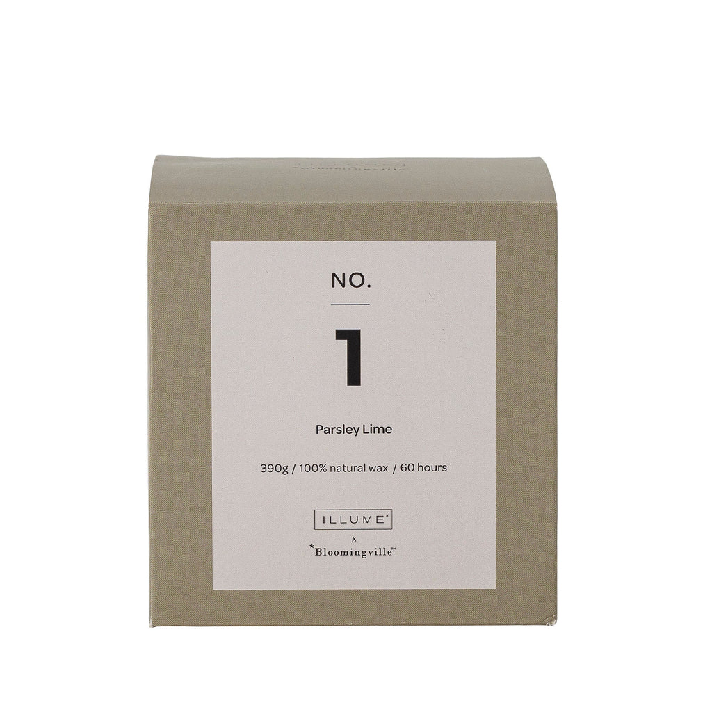 Illume X Bloomingville NO. 1 - Parsley Lime Scented Candle, Green, Natural Wax - Lund und Larsen