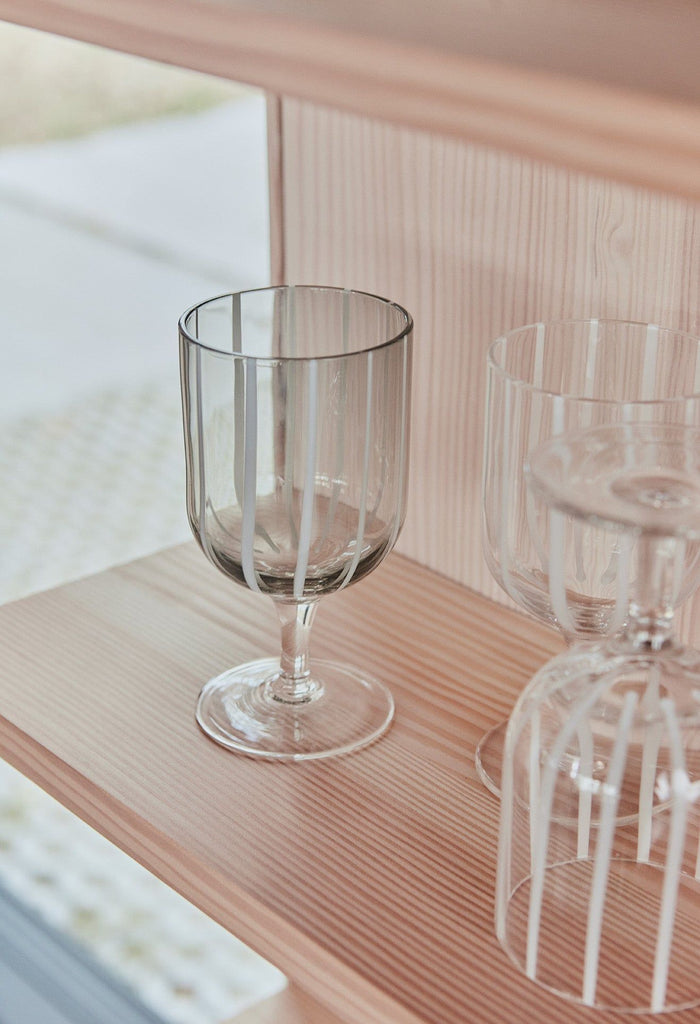 OYOY LIVING Mizu Wine Glass - Pack of 2 - Grey - Lund und Larsen