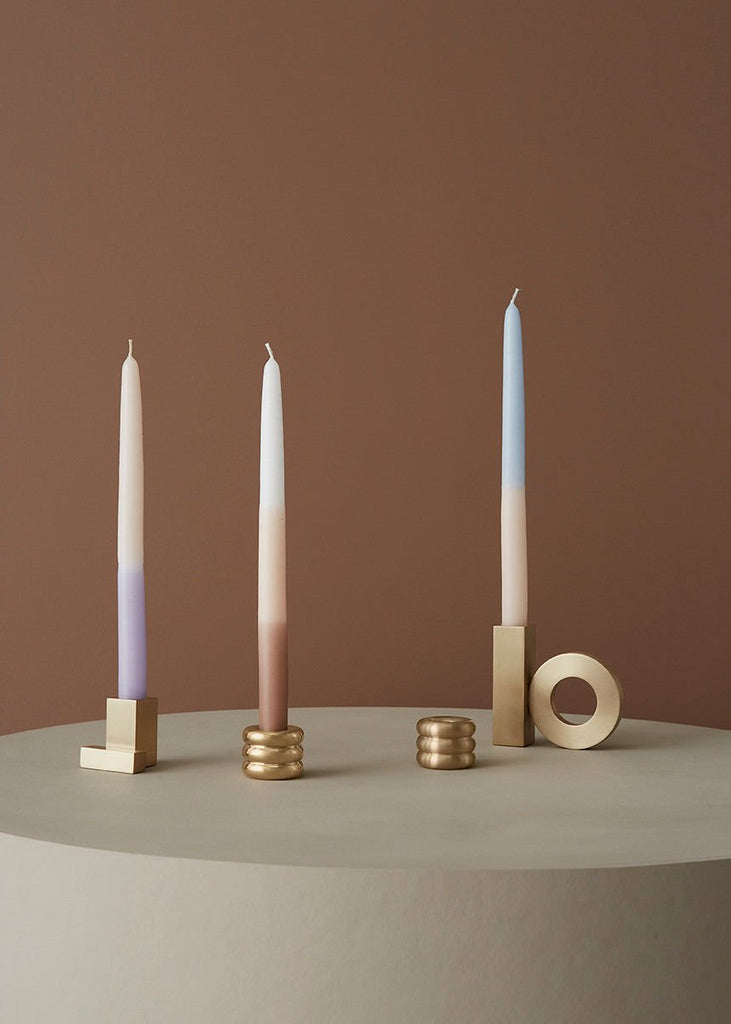 OYOY LIVING Square Candleholder - Solid Brass - Brushed Brass - Lund und Larsen