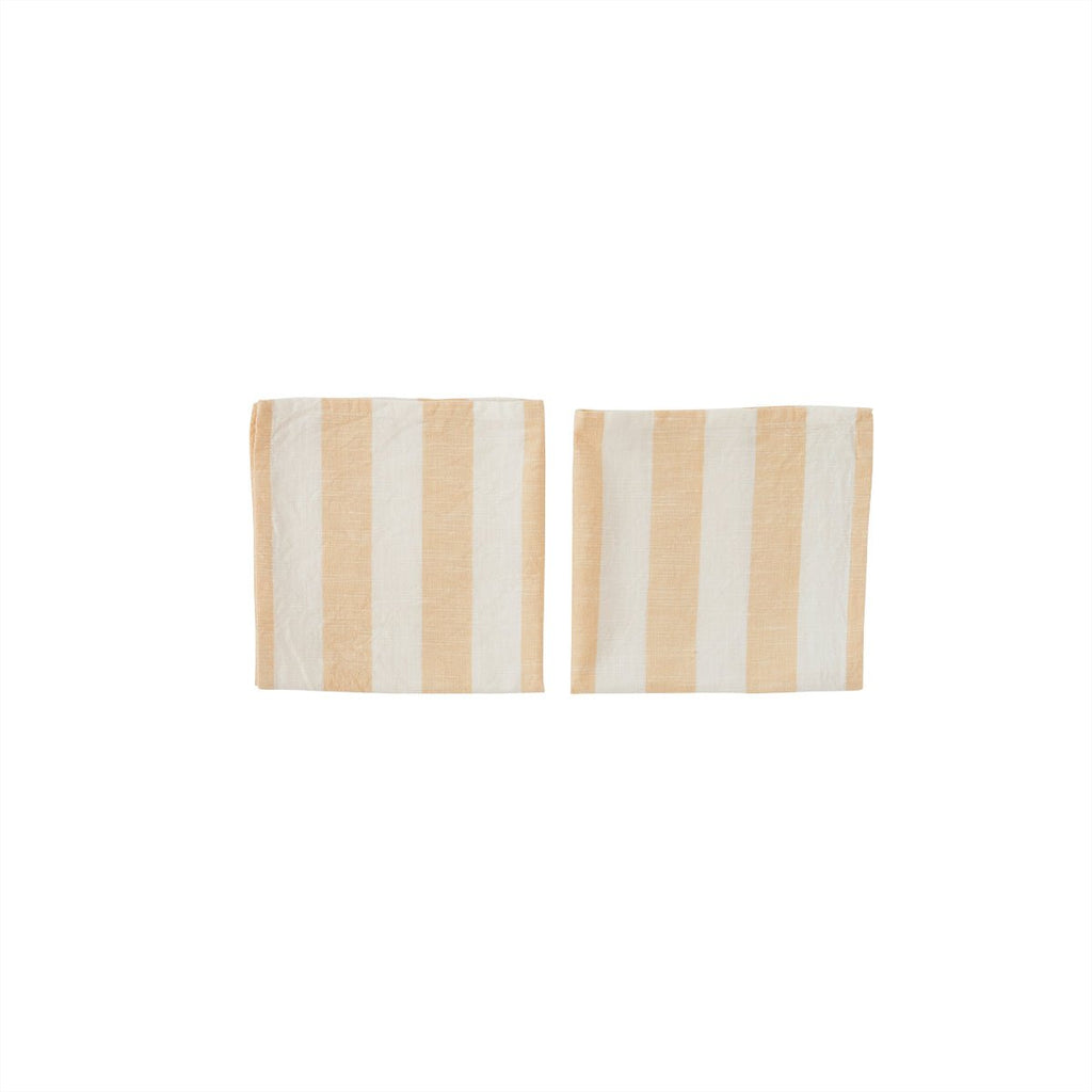 OYOY LIVING Striped Napkin - Pack of 2 - Vanilla - Lund und Larsen