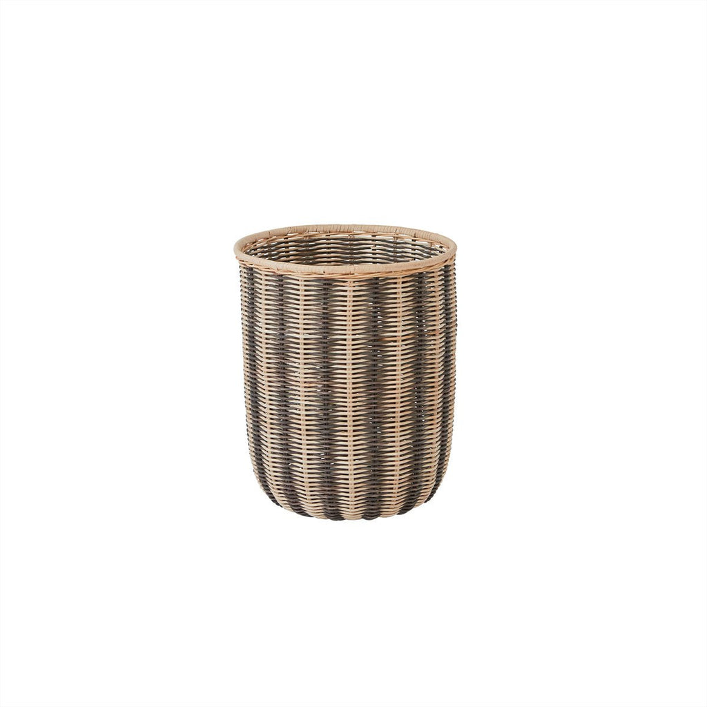 OYOY LIVING Striped Storage Basket - Nature / Black - Lund und Larsen