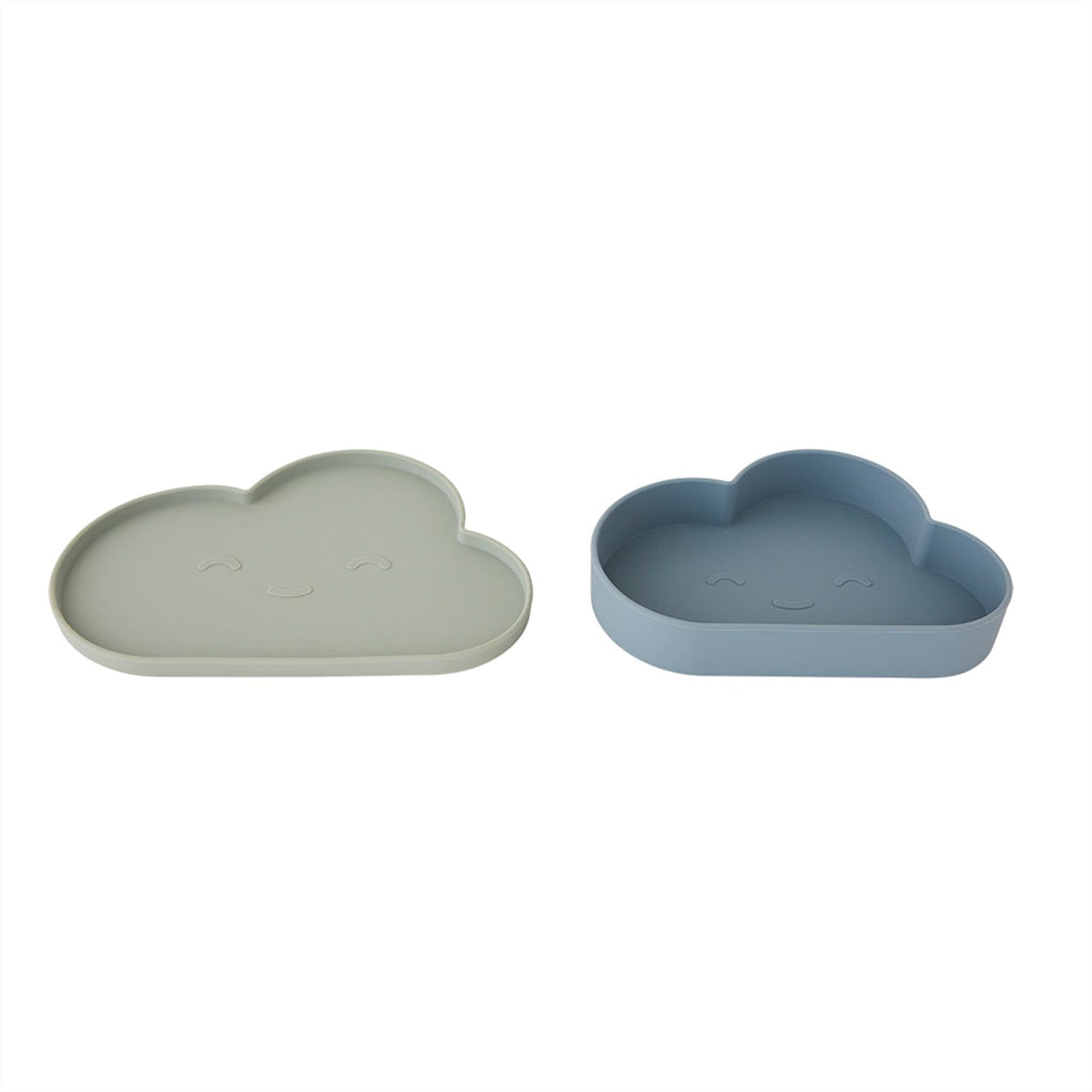 OYOY MINI Chloe Cloud Plate & Bowl - Tourmaline / Pale mint - Lund und Larsen