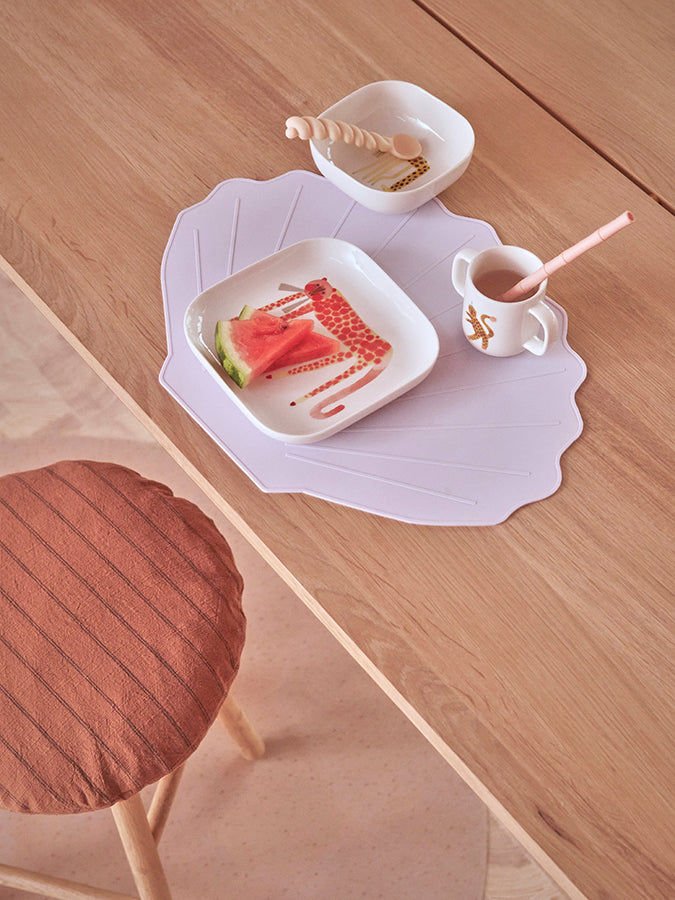 OYOY MINI Moira Tableware Set Strawberry Cat - Offwhite - Lund und Larsen